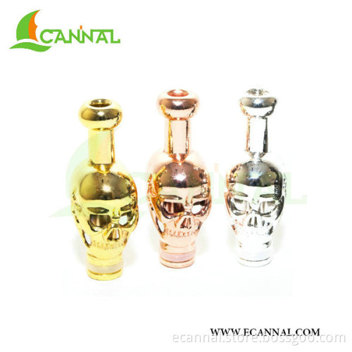Cold Metal Feeling Plated Skull Drip Tip for 510 (ECD04)